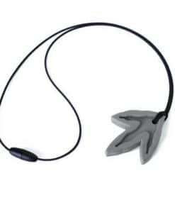 ARK's Therapeutic bijtketting Dino Tracks donker grijs