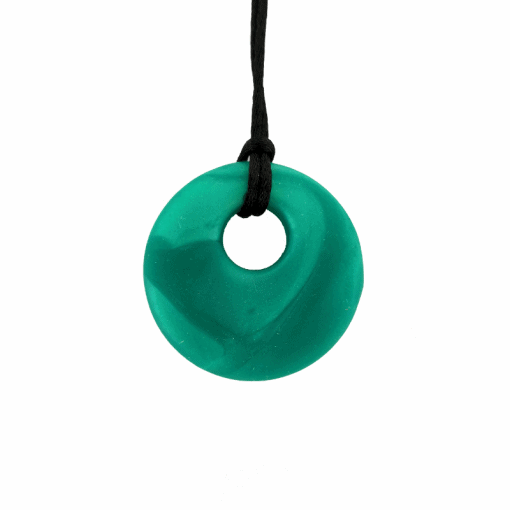 bijtketting round pearl green