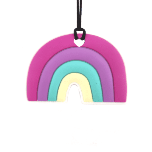 bijtketting regenboog fucshia