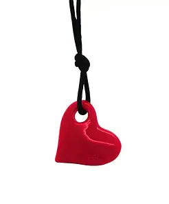 jellystone designs hart bijtketting rood