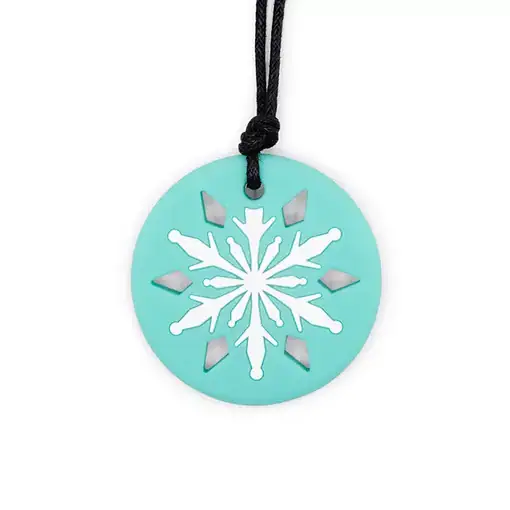 jellystone designs sneeuwvlok bijtketting turquoise